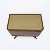 Pair of Mid-Century Modern Italian Walnut and Thuja Root Nightstands, 1950s