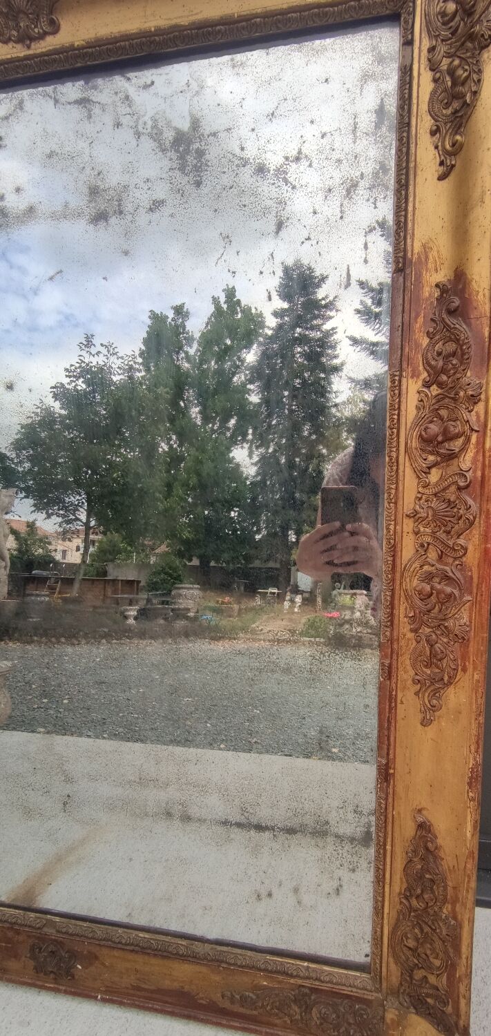 Old large gilded mirror