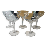 Set of 5 champagne glasses