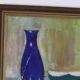 Huile sur toile d'époque Mid Century – « Bol, Vase et Fruits » par K. W. N.