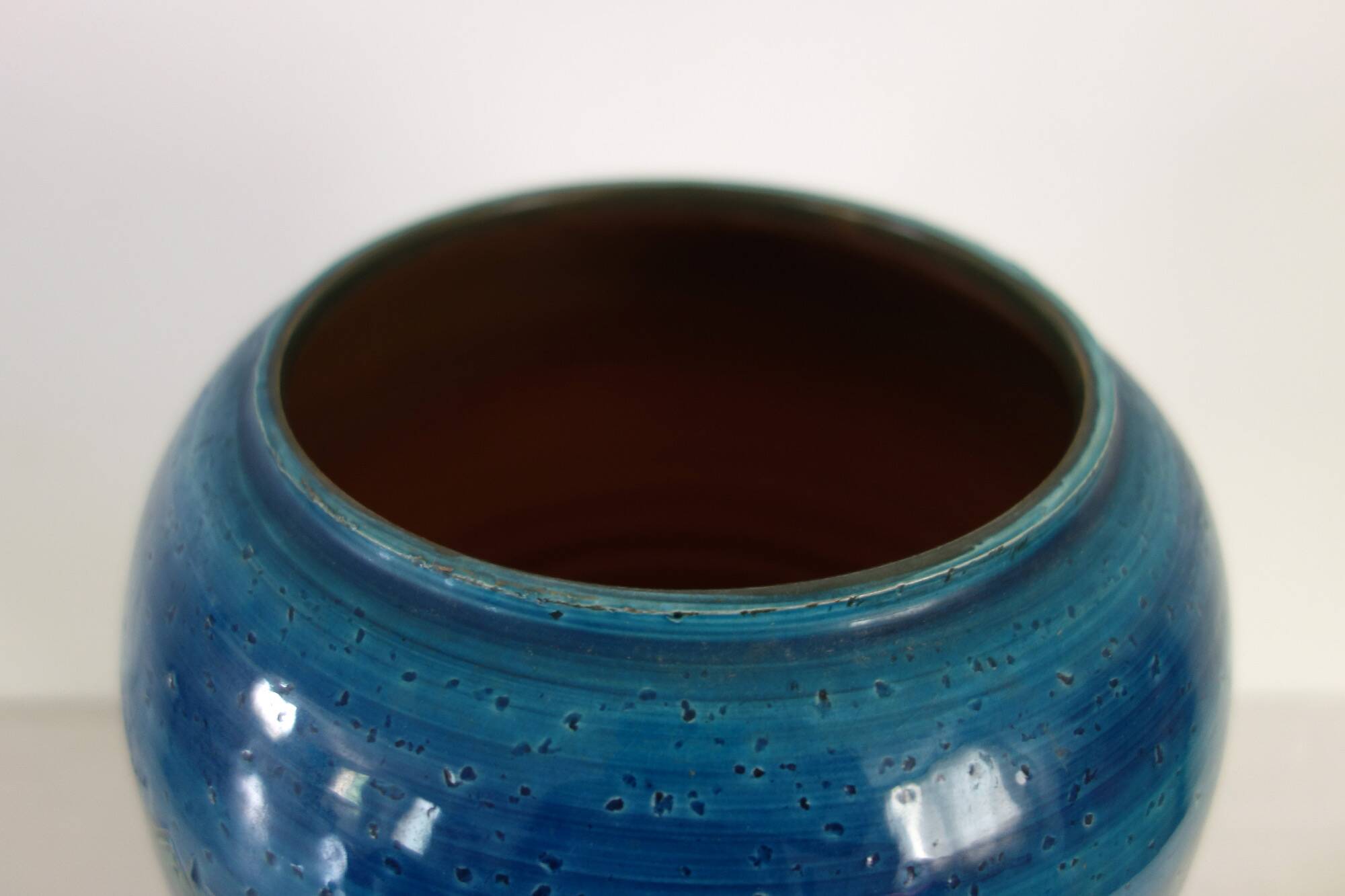 Vase couvert céramique style Bitossi, Italie années 70