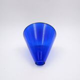 Cobalt blue glass spinning top vase - Salviati Murano
