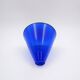 Cobalt blue glass spinning top vase - Salviati Murano