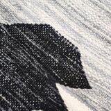 Moroccan Berber Kilim Ecru with black and gray patterns 248x150cm