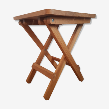 Tabouret pliant en bois massif