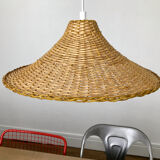 Suspension en rotin vintage