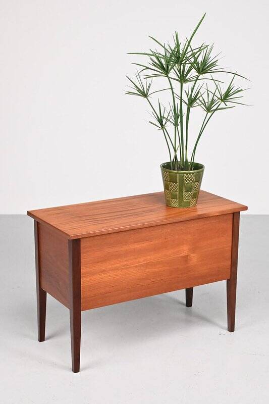 Table d'appoint en teck avec espace de rangement