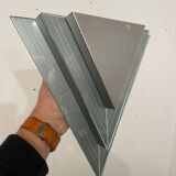 Pair of plexiglass and metal wall lamps, 1980