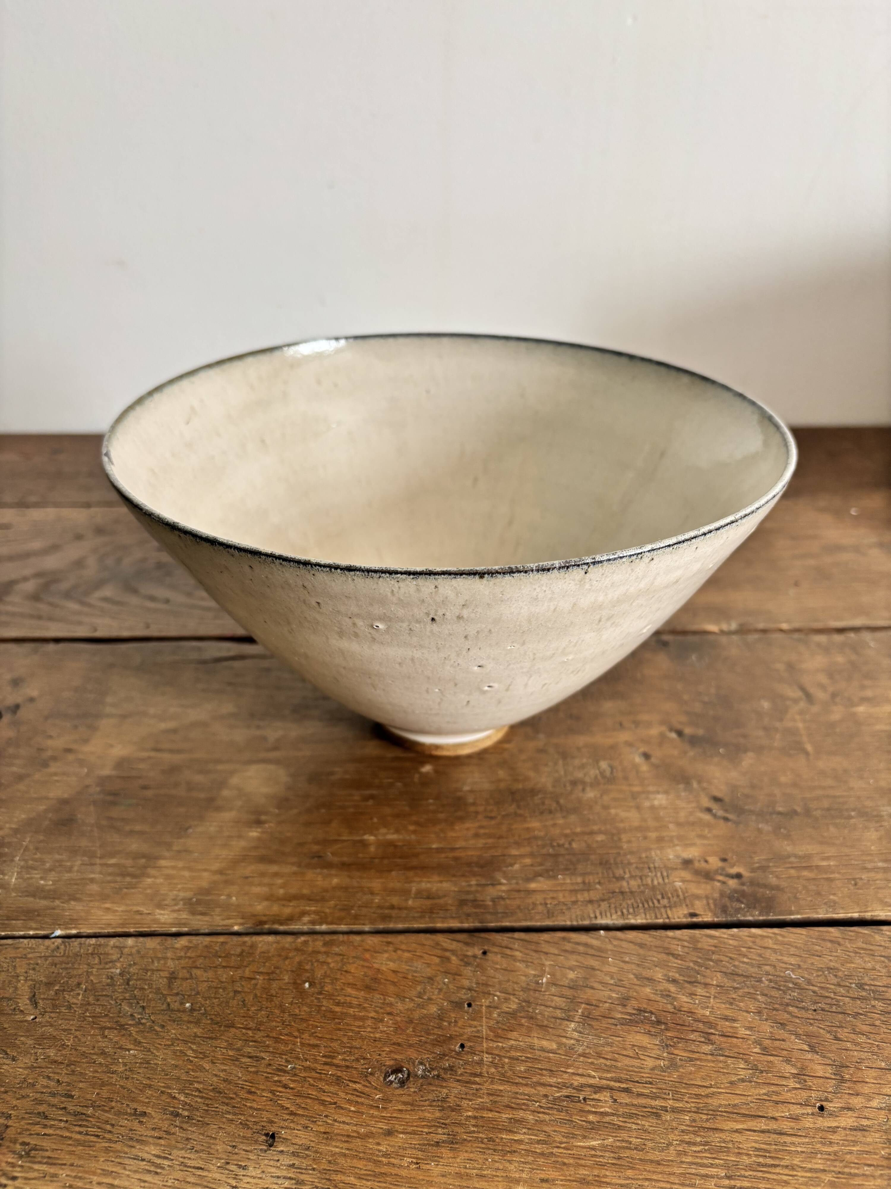 Grand bol / saladier en grès signé de Gustave Tiffoche - vintage