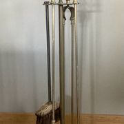 Servant of brass fireplace period mid-twentieth century, Pic shovel, claw pliers ..