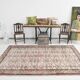 Tapis Vintage en laine classique à bordure marron rose, 5x9 nuances, 168x268Cm