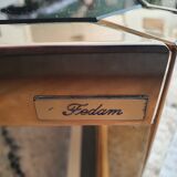 Brass coffee table signed Fedam