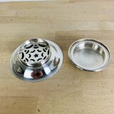 Coquillor silver metal butter dish