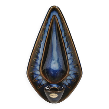 Søholm wall candlestick made of ceramic in blue colors 1960s