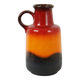 Fat Lava West Germany Vase Earthenware Scheurich Orange Red Black 408-40
