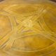 Vintage round coffee table in rosewood and brass
