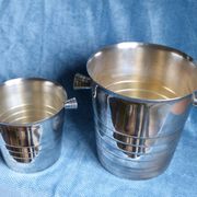 Christofle Folio France silver metal  champagne bucket and ice bucket