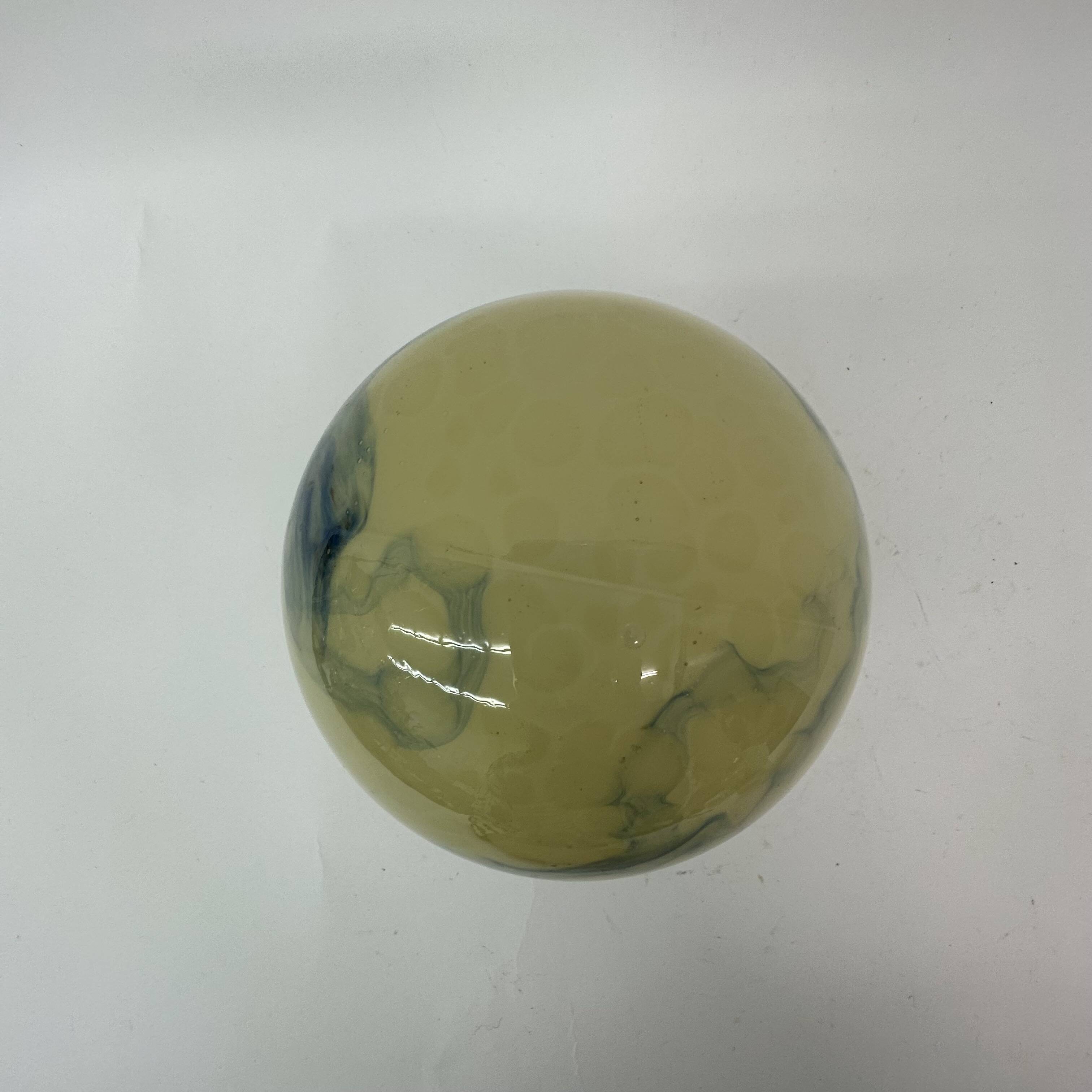 Plafonnier en verre marbré art déco Thabur, années 1930, Pays-Bas