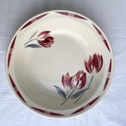 Plat creux ancien Badonviller décor tulipes