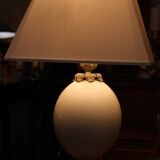 Paire de lampes, oeufs d'autruche