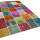 Hand-knotted anatolian contemporary 203 cm x 300 cm multicolor patchwork carpet