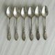 Set of 6 small metal spoons