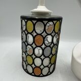 Vintage glass pendant light Limburg 1970s