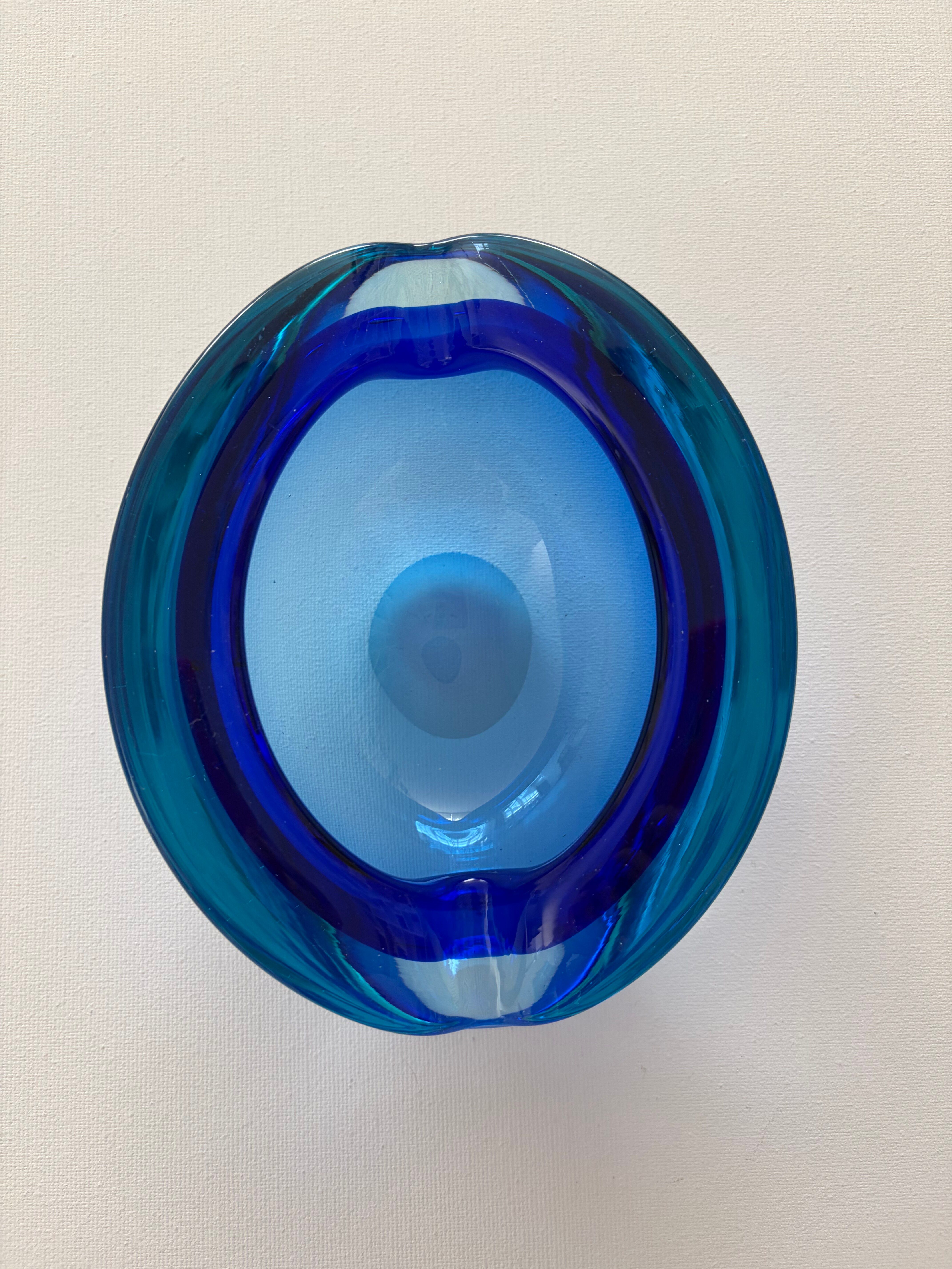 Murano blue ashtray