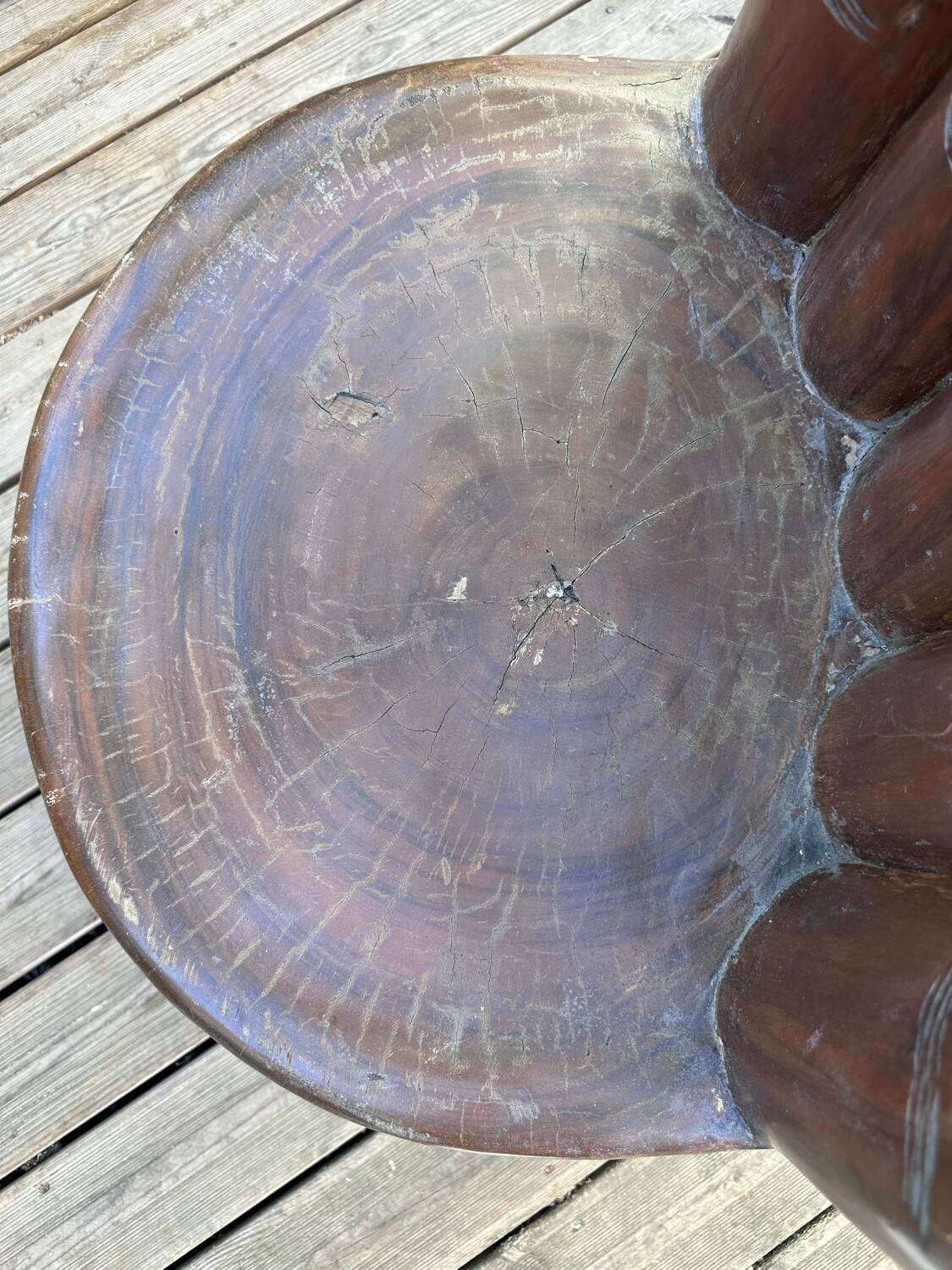 Set of 6 wooden "hand" chairs