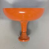 Orange and white retro chandelier
