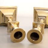 Pair of gilt bronze candle holders