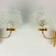 Vintage Murano and 1960 gold metal wall light