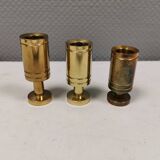 3 beautiful Danish designed candle holders in solid brass.