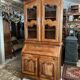 Large writing desk library in solid walnut Louis XV style.