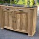 Renovated vintage art deco Parisian sideboard in solid wood and marble 152cm