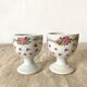 Coquetiers vintage fleuris