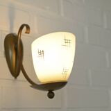 Applique murale Art Déco originale en laiton / luminaire vintage des années 1930 / époque Bauhaus