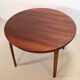 Round Rosewood Omann Jun dining room table, 1960's