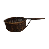 Basket shaped pan in vintage wicker