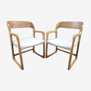 Paire de fauteuils Baumann 1960