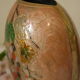 Vintage enamelled polychrome brass vase