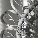 White peacock rattan chair