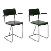 Bauhaus Gispen model 107 chairs, pair