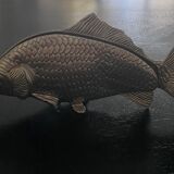 Letter holder fish shape silver metal