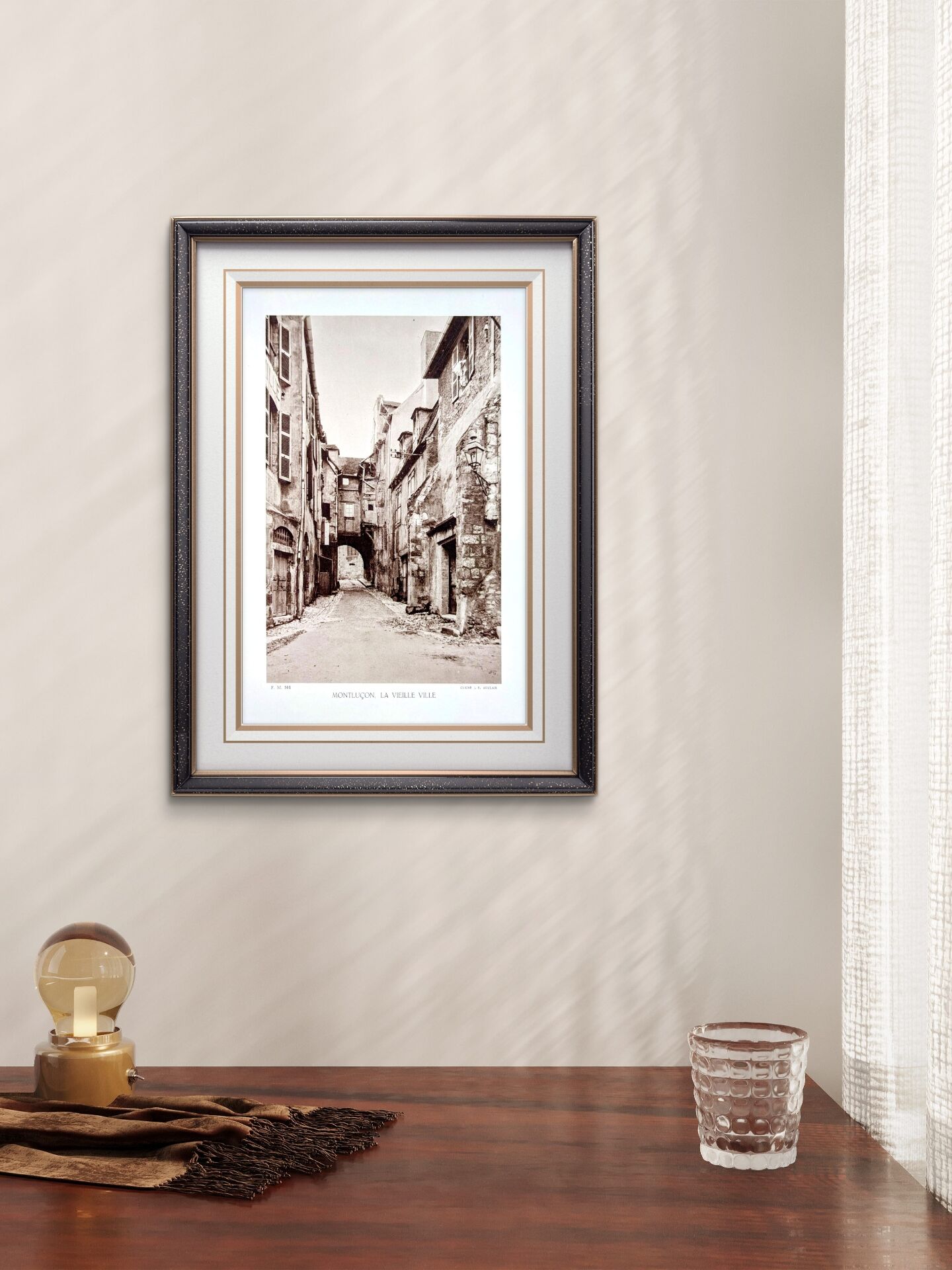 Montluçon, Allier, photo print from 1942.