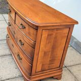 Louis XV style sideboard, mid-20th century, in solid light cherry, 4 drawers, 2 with keys.