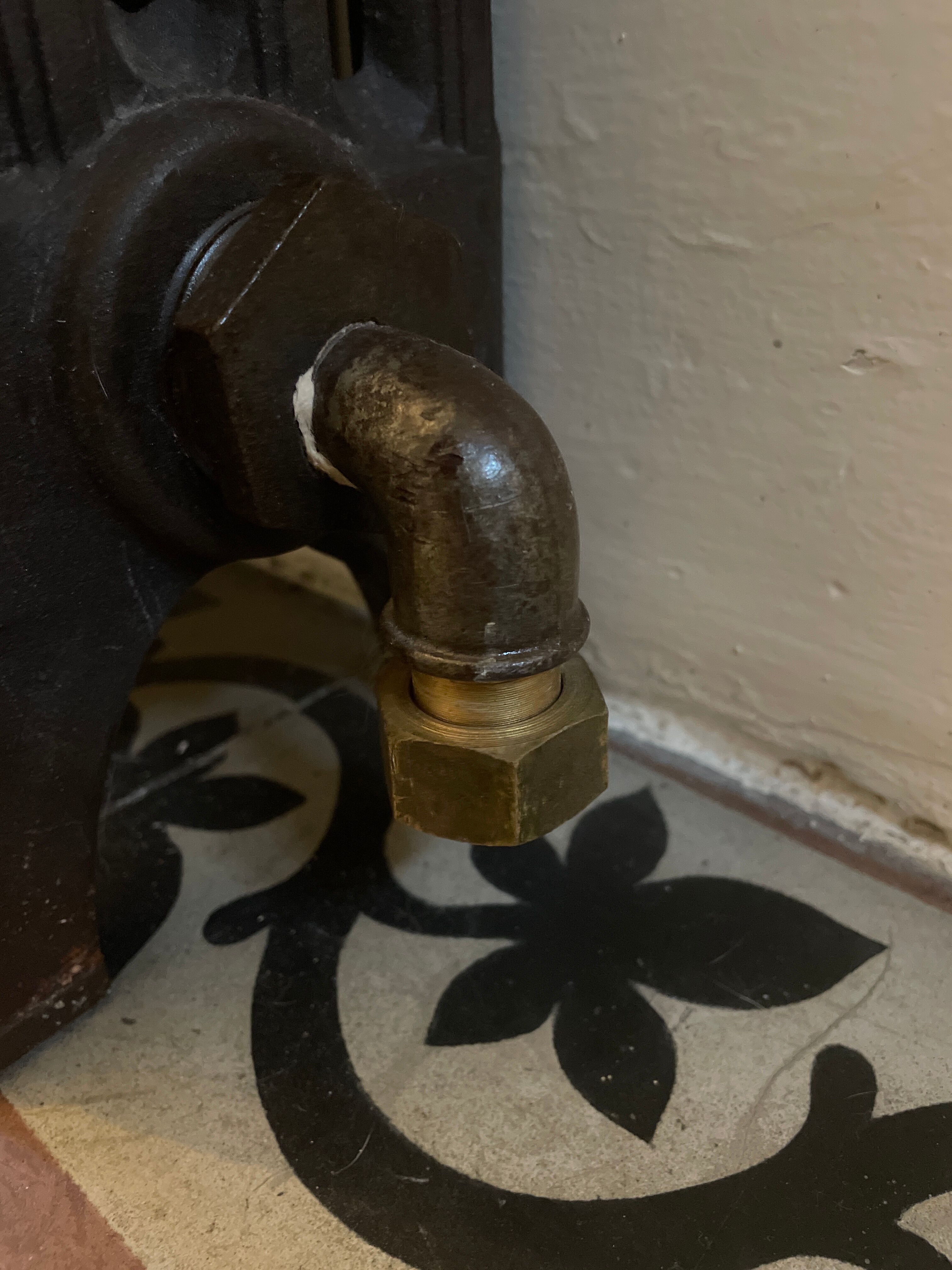 Old cast iron radiator renovated