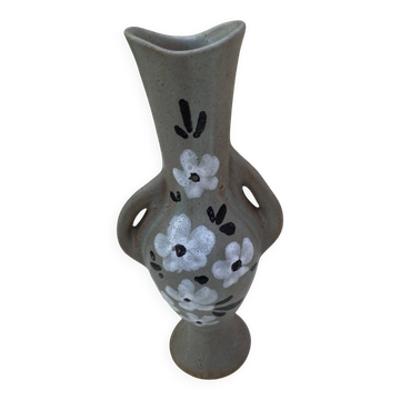 Vase soliflore vintage en grès de Vallauris — Années 60/70