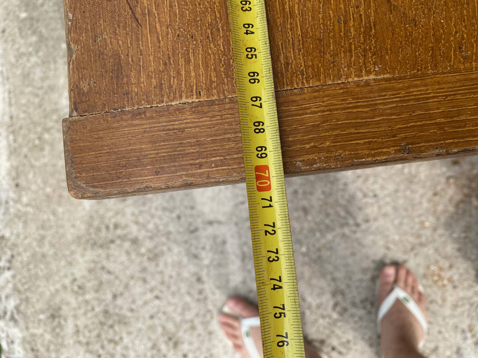 Vintage wooden bistro table