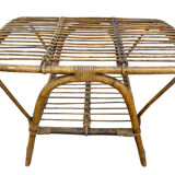 Rattan coffee table in the style of Franco Albini, Italy, 1960s